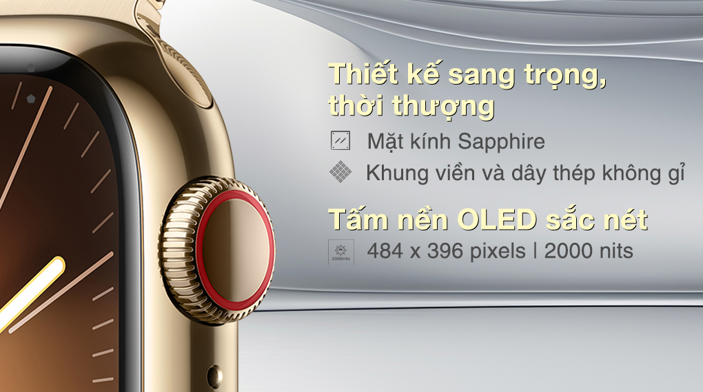 apple watch s9 lte 45mm vien thep khong gi day thep 2