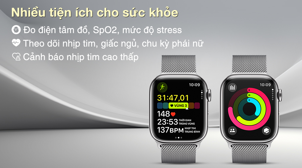 apple watch s9 lte 45mm vien thep khong gi day thep 5